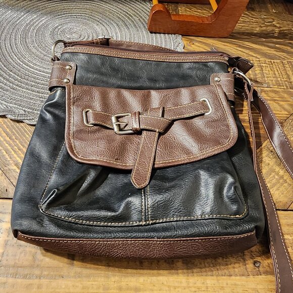 Source Unknown Handbags - Black and Brown Leather Handbag, Cute Purse,